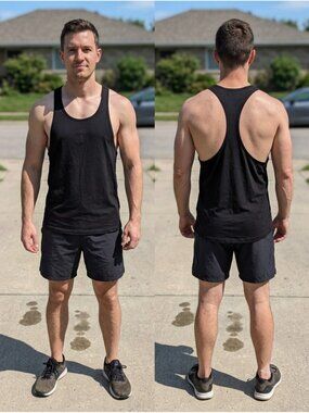 Ironwilled Dagger Oversized Stringer Tank Top Medium M Black Training Gym